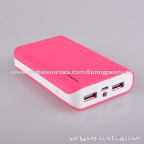 Portable Power Bank for iPhone, iPad, Digital Products, Double USB Ports, Gifts, with 5V, 1A Input